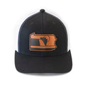Snapback Trucker Hat - The Quehanna Pennsylvania Hat With Rugged Leather Patch Snapback Hat - YinzerShop