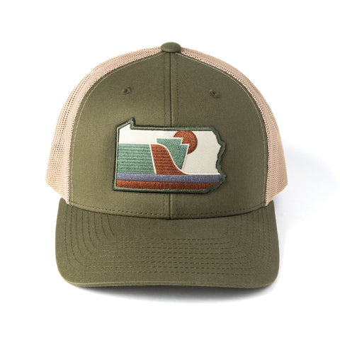 Snapback Trucker Hat - The Susquehanna Pennsylvania Hat | Camo Patch Outdoor Cap Snapback Hat - YinzerShop