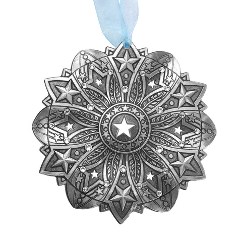 Snow Crystal 2026- Star Spangled Ornament (Aluminum) - YinzerShop