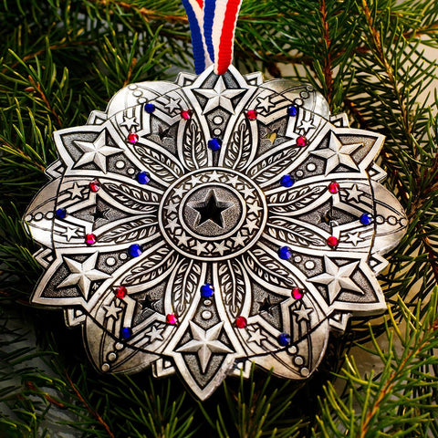 Snow Crystal 2026- Star Spangled Ornament (America250 Edition) - YinzerShop