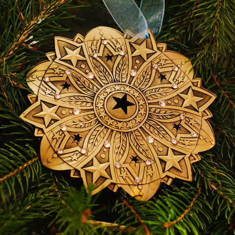 Snow Crystal 2026- Star Spangled Ornament (Bronze) - YinzerShop