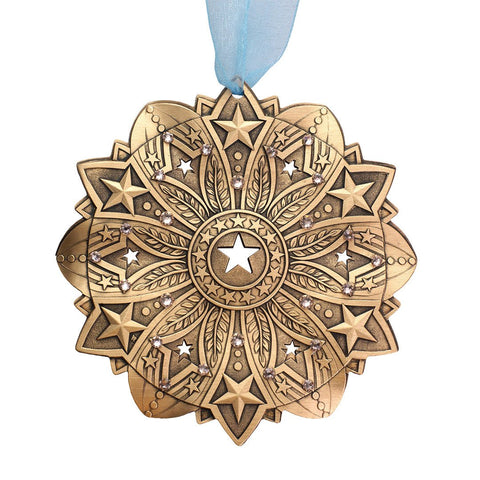 Snow Crystal 2026- Star Spangled Ornament (Bronze) - YinzerShop