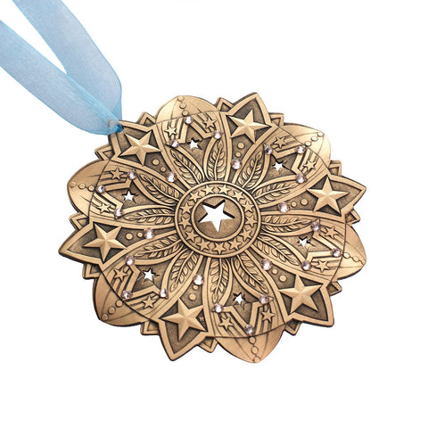 Snow Crystal 2026- Star Spangled Ornament (Bronze) - YinzerShop