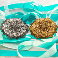 Snow Crystal Ornament by Wendell August Forge – Aluminum Rose Decoration with Austrian Crystals - YinzerShop