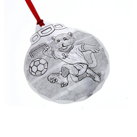 Soccer Tiger Ornament – Handcrafted Sports Figurine with Custom Message Ornament - YinzerShop
