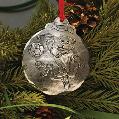 Soccer Tiger Ornament – Handcrafted Sports Figurine with Custom Message Ornament - YinzerShop