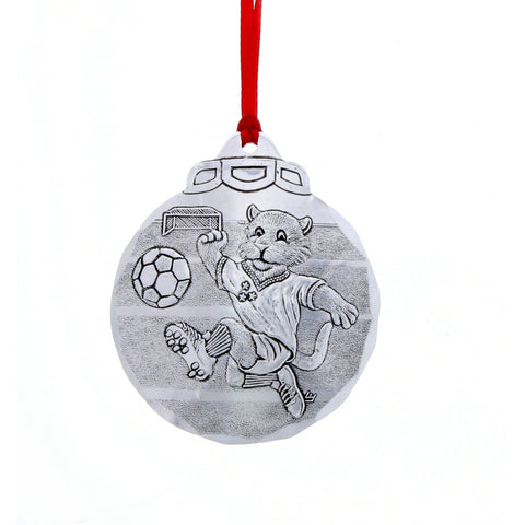 Soccer Tiger Ornament – Handcrafted Sports Figurine with Custom Message Ornament - YinzerShop