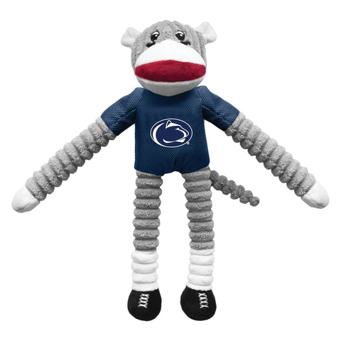 Sock Monkey Pet Toy – Penn State Team Sports Mascot Plush with Hidden Squeaker Pet Toy - YinzerShop