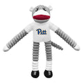 Sock Monkey Pet Toy – University of Pittsburgh Licensed Dog Chew Toy with Squeaker Pet Toy - YinzerShop