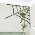 Spiderweb Wall Decor – Large Steel Halloween Spiderweb Sign | Corner Wall Art Wall Decor - YinzerShop