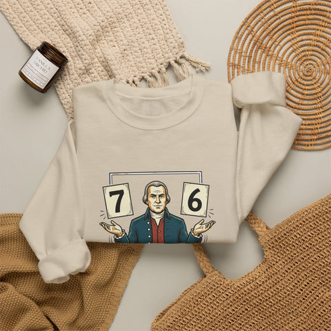 Spirit of '76 Meme Crewneck Sweatshirt | 6-7 Revolutionary War Parody Sweatshirt - YinzerShop