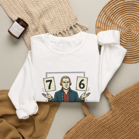 Spirit of '76 Meme Crewneck Sweatshirt | 6-7 Revolutionary War Parody Sweatshirt - YinzerShop