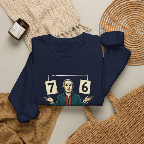 Spirit of '76 Meme Crewneck Sweatshirt | 6-7 Revolutionary War Parody Sweatshirt - YinzerShop