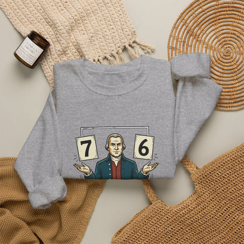 Spirit of '76 Meme Crewneck Sweatshirt | 6-7 Revolutionary War Parody Sweatshirt - YinzerShop