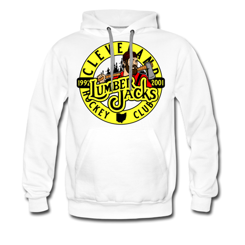 Cleveland Lumberjacks Hoodie (Premium) Early 90s  Vintage Ice Hockey white S 