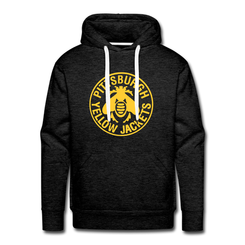 Pittsburgh Yellow Jackets Hoodie (Premium)  Vintage Ice Hockey charcoal grey S 