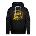 Pittsburgh Yellow Jackets Text Hoodie (Premium)  Vintage Ice Hockey charcoal grey S 