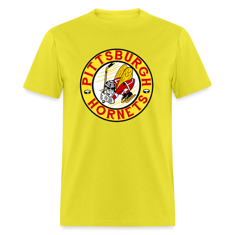 Pittsburgh Hornets T-Shirt T-Shirt Vintage Ice Hockey yellow S 