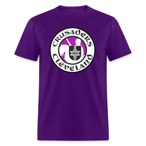 Cleveland Crusaders T-Shirt  Vintage Ice Hockey purple S 