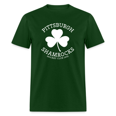 Pittsburgh Shamrocks T-Shirt T-Shirt Vintage Ice Hockey forest green S 