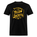 Pittsburgh Yellow Jackets Text T-Shirt T-Shirt Vintage Ice Hockey black S 