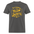 Pittsburgh Yellow Jackets Text T-Shirt T-Shirt Vintage Ice Hockey charcoal S 