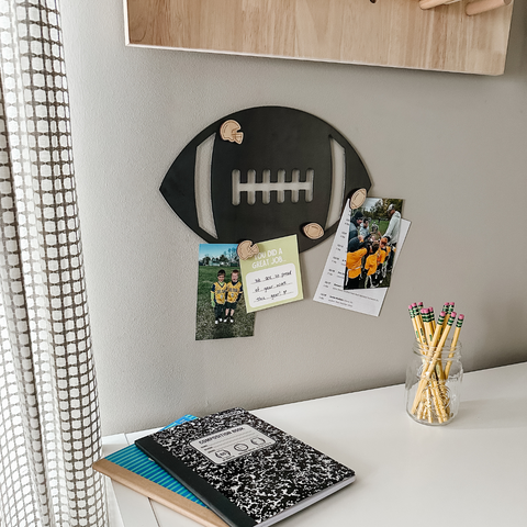 Football Wall Decor – Magnetic Display Board | Steel Wall Art for Sports Room