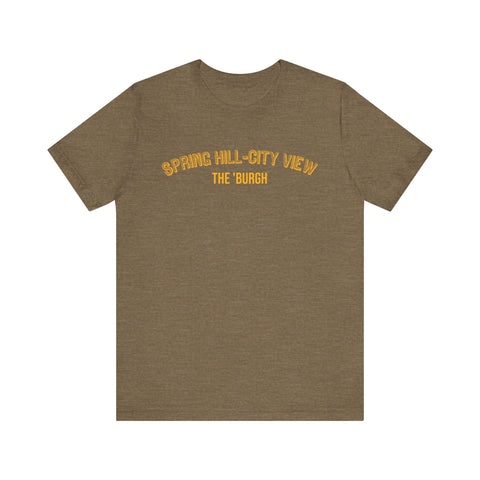 Spring Hill-City View - The Burgh Neighborhood Series - Unisex Jersey Short Sleeve Tee T-Shirt - YinzerShop