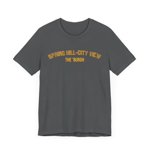 Spring Hill-City View - The Burgh Neighborhood Series - Unisex Jersey Short Sleeve Tee T-Shirt - YinzerShop