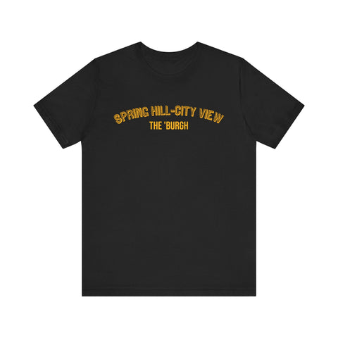 Spring Hill-City View - The Burgh Neighborhood Series - Unisex Jersey Short Sleeve Tee T-Shirt - YinzerShop