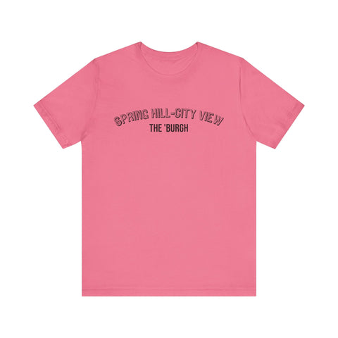 Spring Hill-City View - The Burgh Neighborhood Series - Unisex Jersey Short Sleeve Tee T-Shirt - YinzerShop