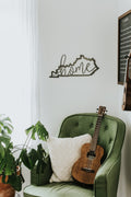 State Wall Decor - Personalized Steel State Sign | Rustic Metal Wall Art Accent Wall Decor - YinzerShop
