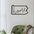 State Wall Decor - Personalized Steel State Sign | Rustic Metal Wall Art Accent Wall Decor - YinzerShop