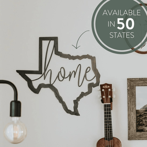 State Wall Decor - Personalized Steel State Sign | Rustic Metal Wall Art Accent Wall Decor - YinzerShop