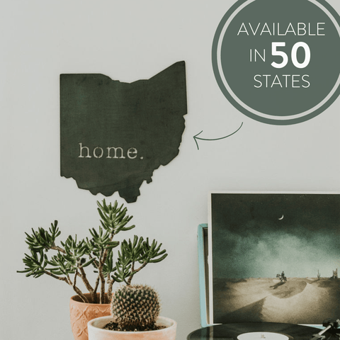 State Wall Decor - Solid Metal Wall Art | Custom Steel Sign for Home Wall Decor - YinzerShop