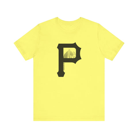 Steel Building - P for Pittsburgh Series - Short Sleeve Shirt T-Shirt - YinzerShop