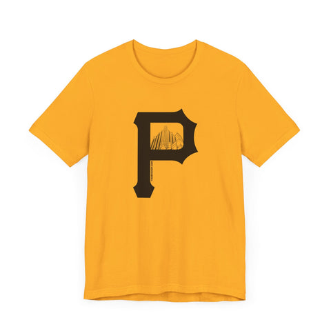 Steel Building - P for Pittsburgh Series - Short Sleeve Shirt T-Shirt - YinzerShop
