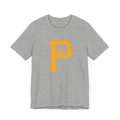 Steel Building - P for Pittsburgh Series - Short Sleeve Shirt T-Shirt - YinzerShop