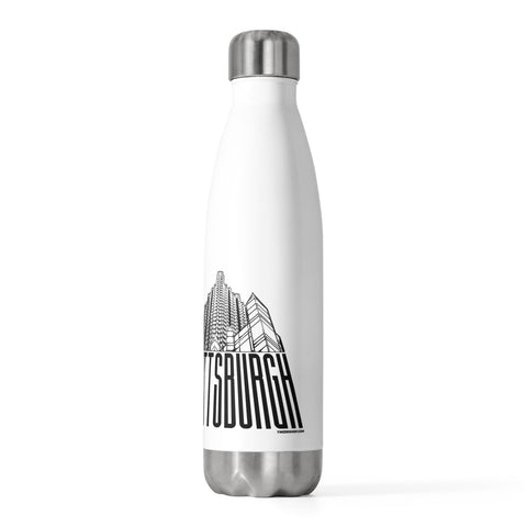 Steel Building Pittsburgh - 20oz Insulated Water Bottle Mug - YinzerShop