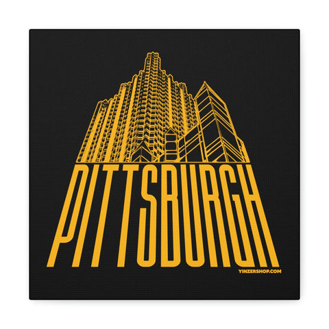 Steel Building Pittsburgh - Canvas Gallery Wrap Wall Art Canvas Printify 12″ x 12″ (Square) Premium Gallery Wraps (1.25″) 