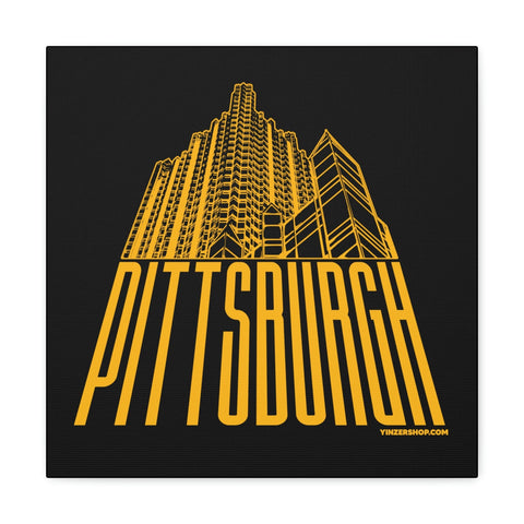Steel Building Pittsburgh - Canvas Gallery Wrap Wall Art Canvas Printify 16″ x 16″ Premium Gallery Wraps (1.25″) 