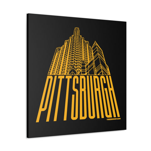 Steel Building Pittsburgh - Canvas Gallery Wrap Wall Art Canvas Printify   