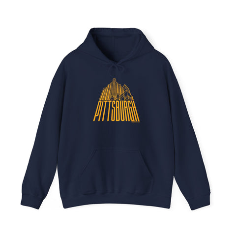 Steel Building Pittsburgh Heavy Blend™ Hooded Sweatshirt Hoodie - YinzerShop