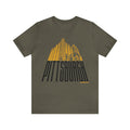 Steel Building Pittsburgh T-Shirt - Short Sleeve Tee T-Shirt Printify Army S 