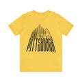 Steel Building Pittsburgh T-Shirt - Short Sleeve Tee T-Shirt Printify Yellow S 