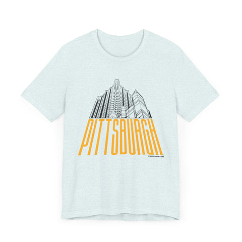 Steel Building Pittsburgh T-Shirt - Unisex bella+canvas 3001 Short Sleeve Tee T-Shirt - YinzerShop