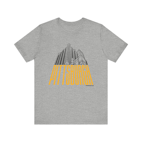 Steel Building Pittsburgh T-Shirt - Unisex bella+canvas 3001 Short Sleeve Tee T-Shirt - YinzerShop