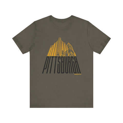 Steel Building Pittsburgh T-Shirt - Unisex bella+canvas 3001 Short Sleeve Tee T-Shirt - YinzerShop