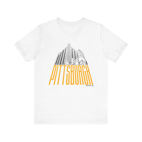 Steel Building Pittsburgh T-Shirt - Unisex bella+canvas 3001 Short Sleeve Tee T-Shirt - YinzerShop