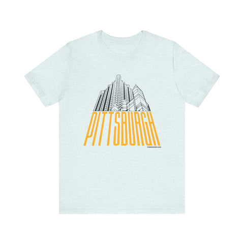 Steel Building Pittsburgh T-Shirt - Unisex bella+canvas 3001 Short Sleeve Tee T-Shirt - YinzerShop
